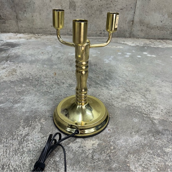 Vintage Brass 3-Light Lamp Base - Picture 5 of 11